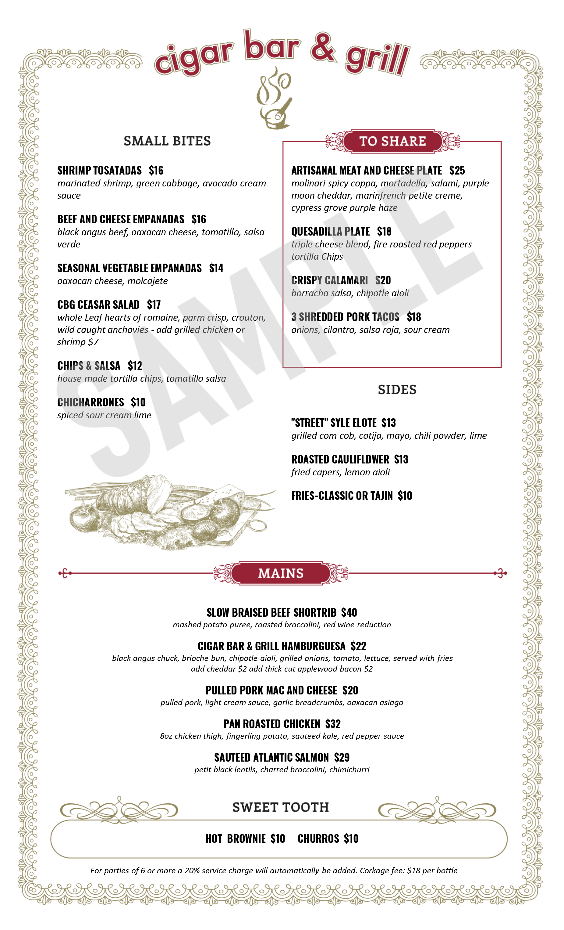 CBG Food Menu - May 28, 2026