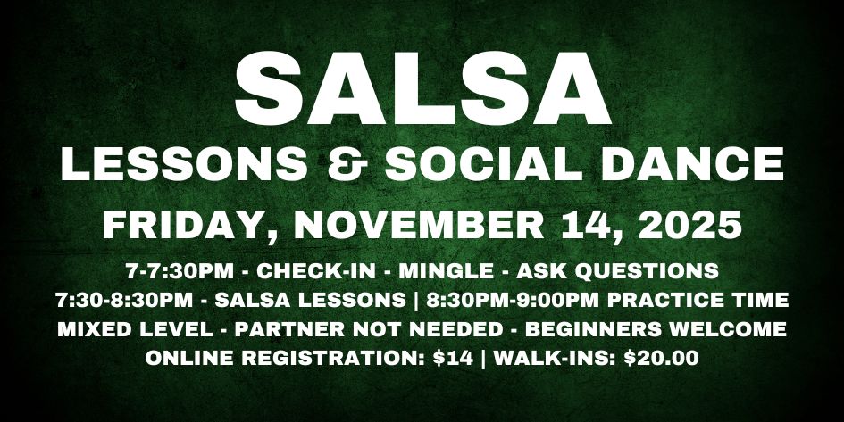 Salsa Lessons with Ava & Rodolfo - Friday, November 14, 2025