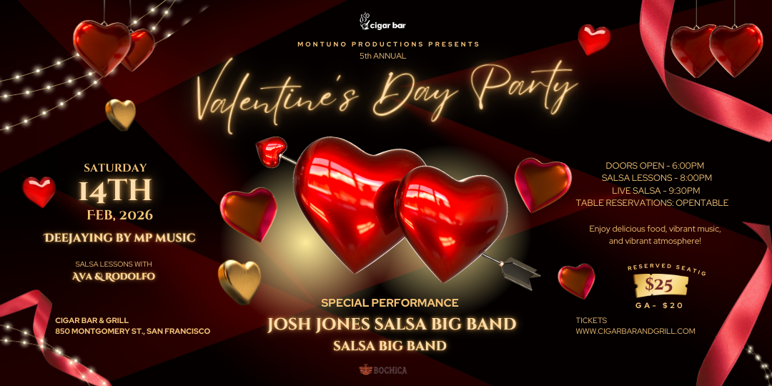 Valentine’s Gala: Josh Jones Salsa Big Band – Saturday, February 14, 2026