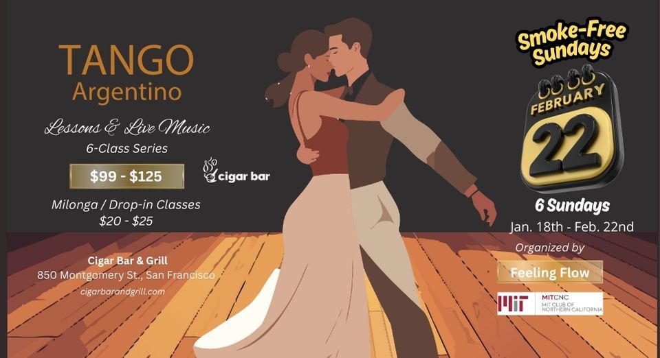 Tango Argentino: Lessons & Social Dancing - Sunday, February 22, 2026