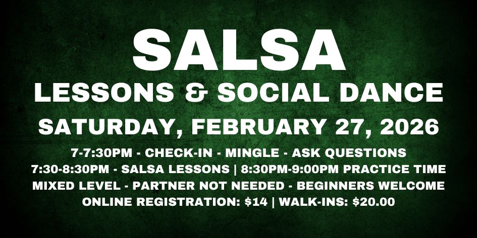 Salsa Lessons with Ava & Rodolfo - Friday, February 27, 2026