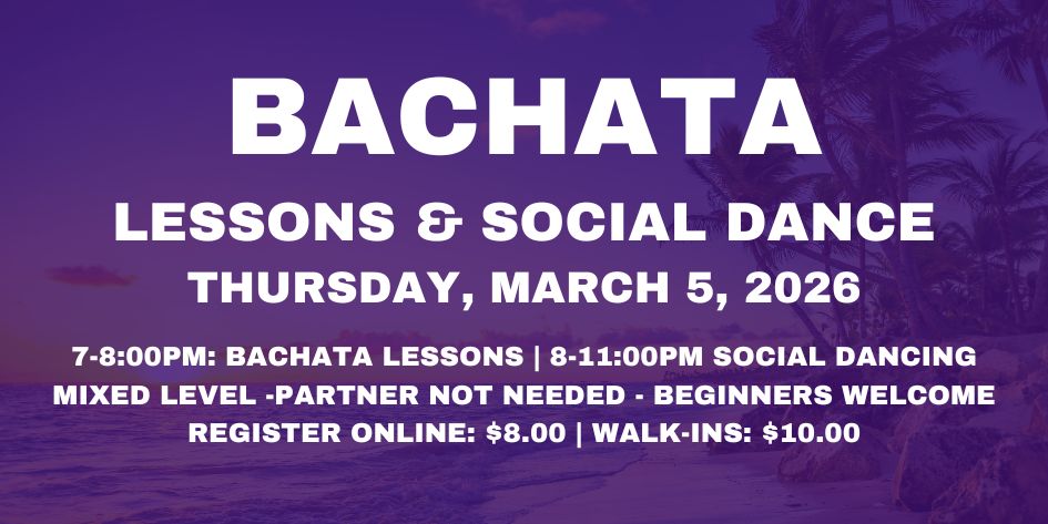 Bachata Party with JAS Latin Dance - Thursday, March 5, 2026
