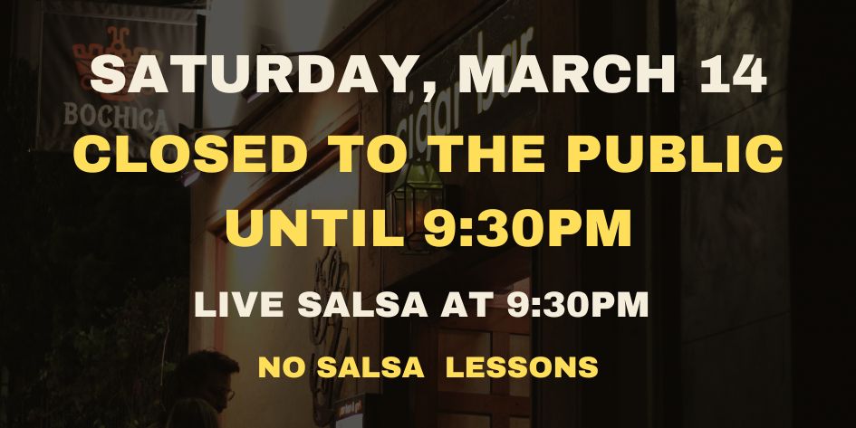 Closed to the Public - Saturday, March 14, 2026