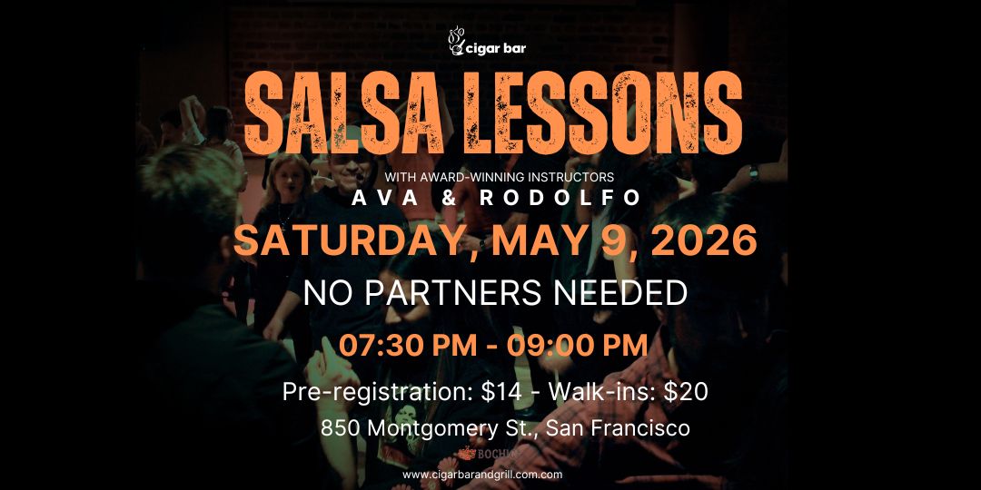 Salsa Lessons with Ava & Rodolfo - Saturday, May 9, 2026