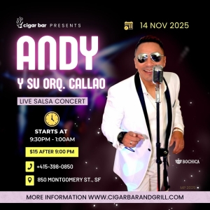 Salsa Night with Live Band: Andy Y Su Orquesta Callao - Friday, November 14, 2025